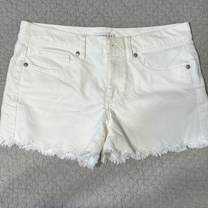Loft white denim shorts